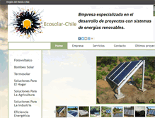 Tablet Screenshot of ecosolar-chile.cl